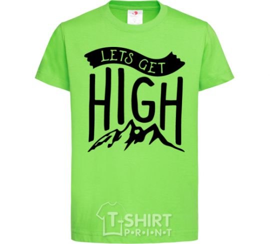 Kids T-shirt Let's get high orchid-green фото
