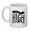 Ceramic mug Let's get high White фото