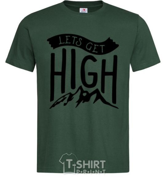 Men's T-Shirt Let's get high bottle-green фото