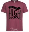 Men's T-Shirt Let's get high burgundy фото
