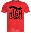 Men's T-Shirt Let's get high red фото