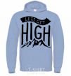 Men`s hoodie Let's get high sky-blue фото