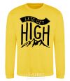 Sweatshirt Let's get high yellow фото