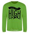 Sweatshirt Let's get high orchid-green фото