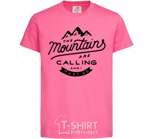 Kids T-shirt The mountains are calling heliconia фото