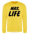 Sweatshirt Mrs life yellow фото