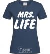 Women's T-shirt Mrs life navy-blue фото