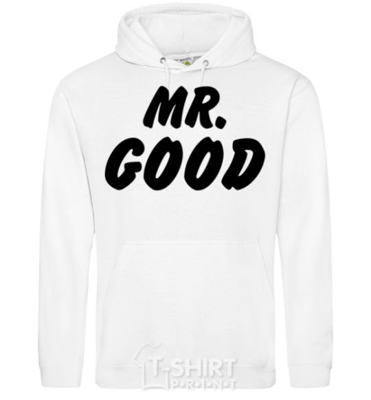 Men`s hoodie Mr good White фото