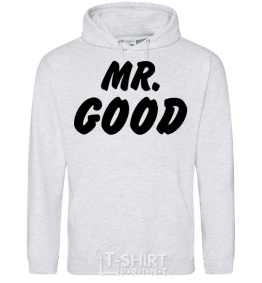 Men`s hoodie Mr good sport-grey фото