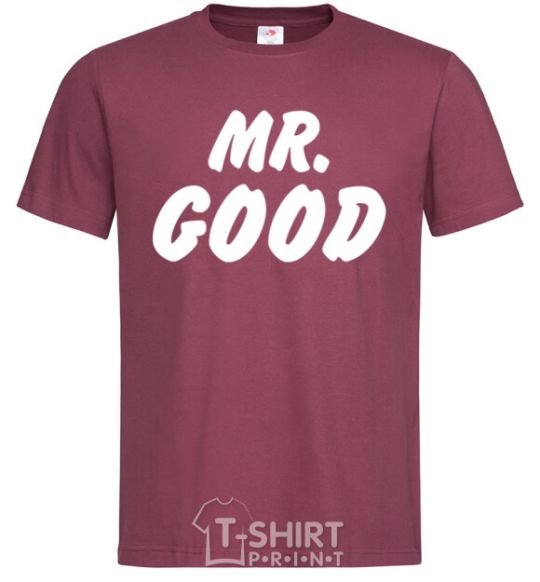 Men's T-Shirt Mr good burgundy фото
