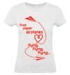 Women's T-shirt Two paper airplane flying White фото