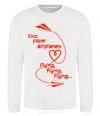 Sweatshirt Two paper airplane flying White фото