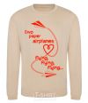 Sweatshirt Two paper airplane flying sand фото