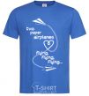 Men's T-Shirt Two paper airplane flying royal-blue фото