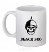 Чашка керамическая Black seo Белый фото