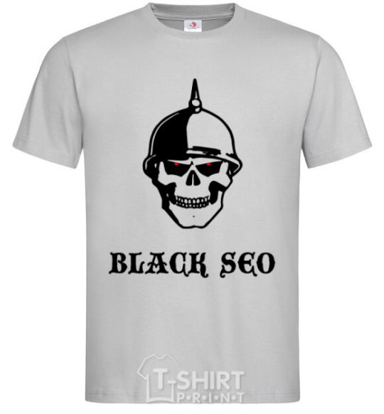 Men's T-Shirt Black seo grey фото