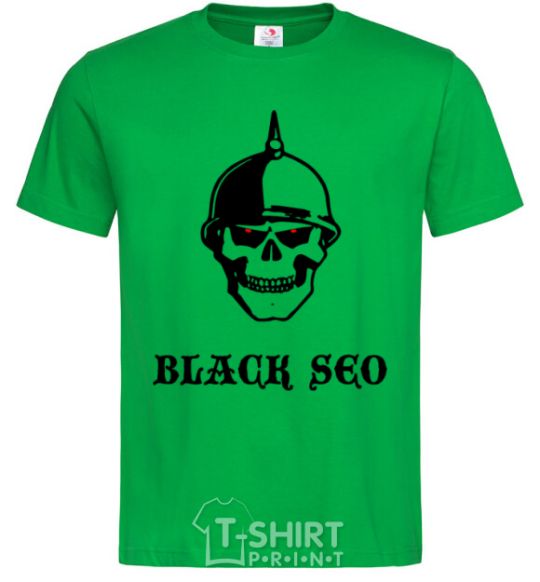Men's T-Shirt Black seo kelly-green фото