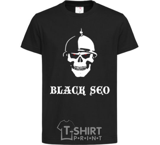 Детская футболка Black seo Черный фото