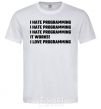 Men's T-Shirt programming White фото