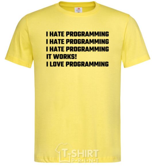 Men's T-Shirt programming cornsilk фото