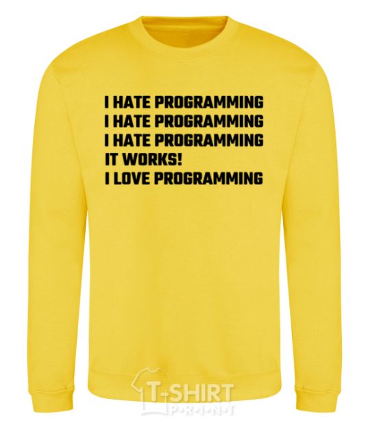 Sweatshirt programming yellow фото