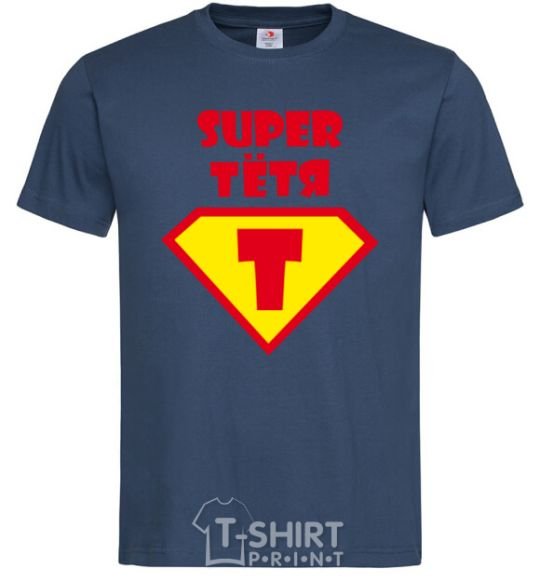 Men's T-Shirt Super Aunt navy-blue фото