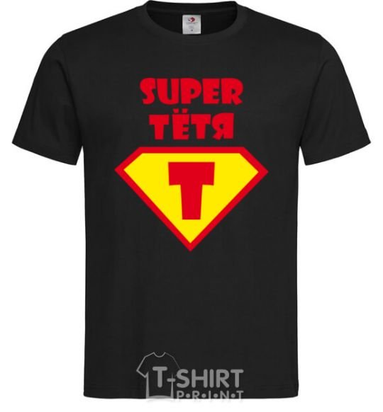 Men's T-Shirt Super Aunt black фото