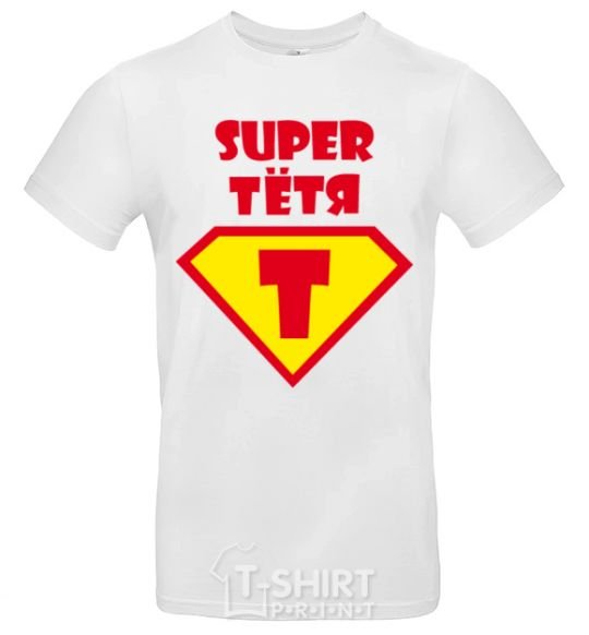 Men's T-Shirt Super Aunt White фото