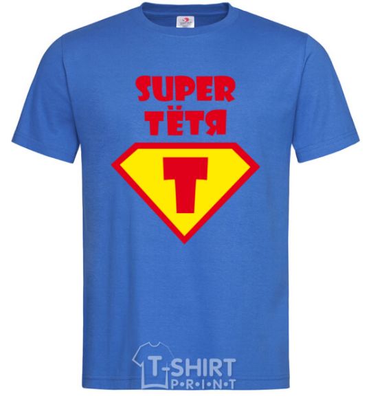 Men's T-Shirt Super Aunt royal-blue фото