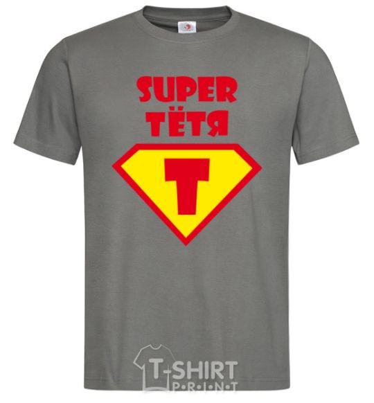 Men's T-Shirt Super Aunt dark-grey фото