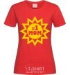 Women's T-shirt Mom number one red фото