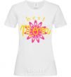 Women's T-shirt Best mom pattern lettering White фото