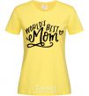Женская футболка Worlds best mom Лимонный фото