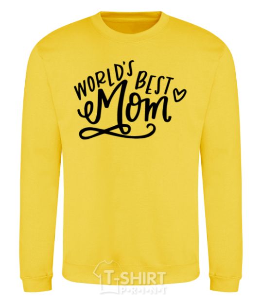Свитшот Worlds best mom Солнечно желтый фото