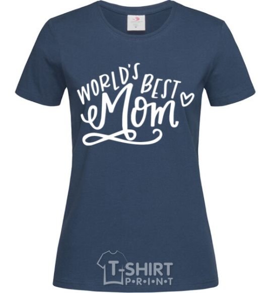 Женская футболка Worlds best mom Темно-синий фото