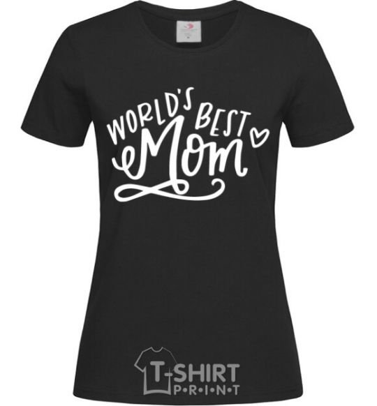 Женская футболка Worlds best mom Черный фото