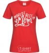 Женская футболка Worlds best mom Красный фото