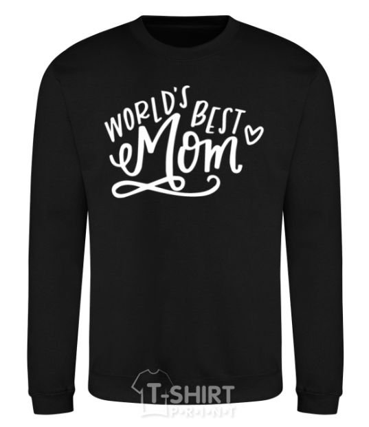 Свитшот Worlds best mom Черный фото