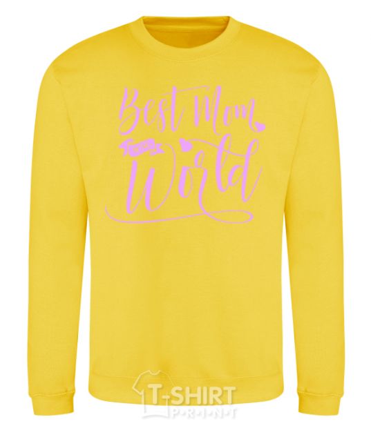 Sweatshirt Best mom in the world yellow фото