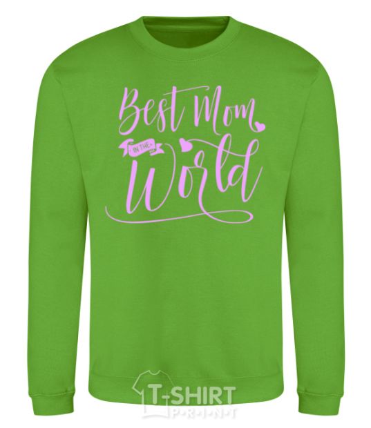 Sweatshirt Best mom in the world orchid-green фото