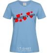 Women's T-shirt My girlfriend is a miracle sky-blue фото