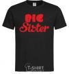 Men's T-Shirt Big sister red inscription black фото