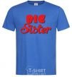 Мужская футболка Big sister красная надпись Ярко-синий фото