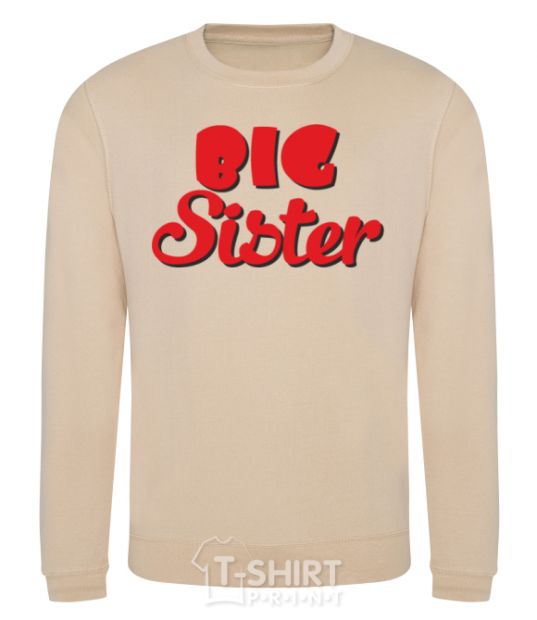 Sweatshirt Big sister red inscription sand фото