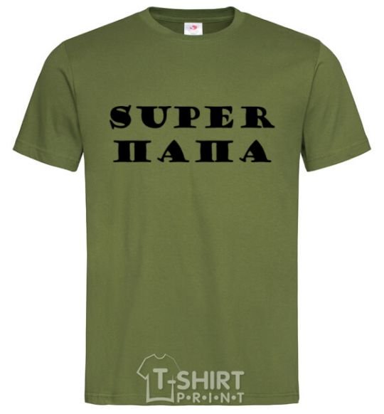 Men's T-Shirt Super Dad millennial-khaki фото