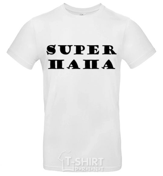 Men's T-Shirt Super Dad White фото