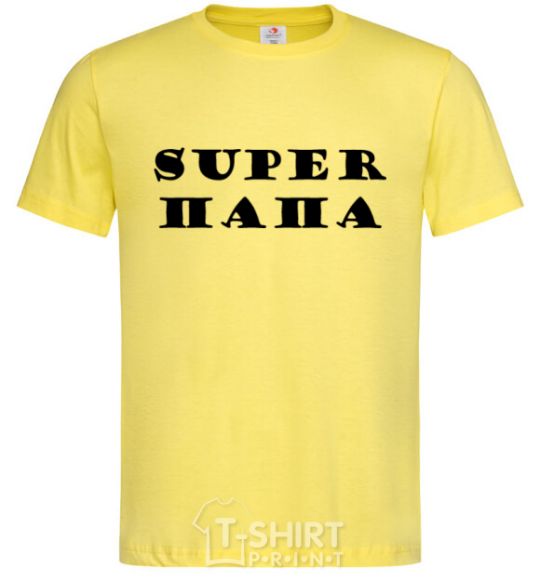 Men's T-Shirt Super Dad cornsilk фото