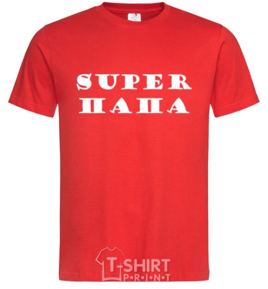 Men's T-Shirt Super Dad red фото