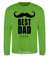 Sweatshirt Best dad ever with a moustache orchid-green фото