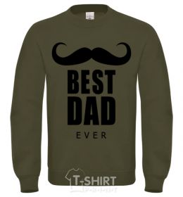 Sweatshirt Best dad ever with a moustache sand фото